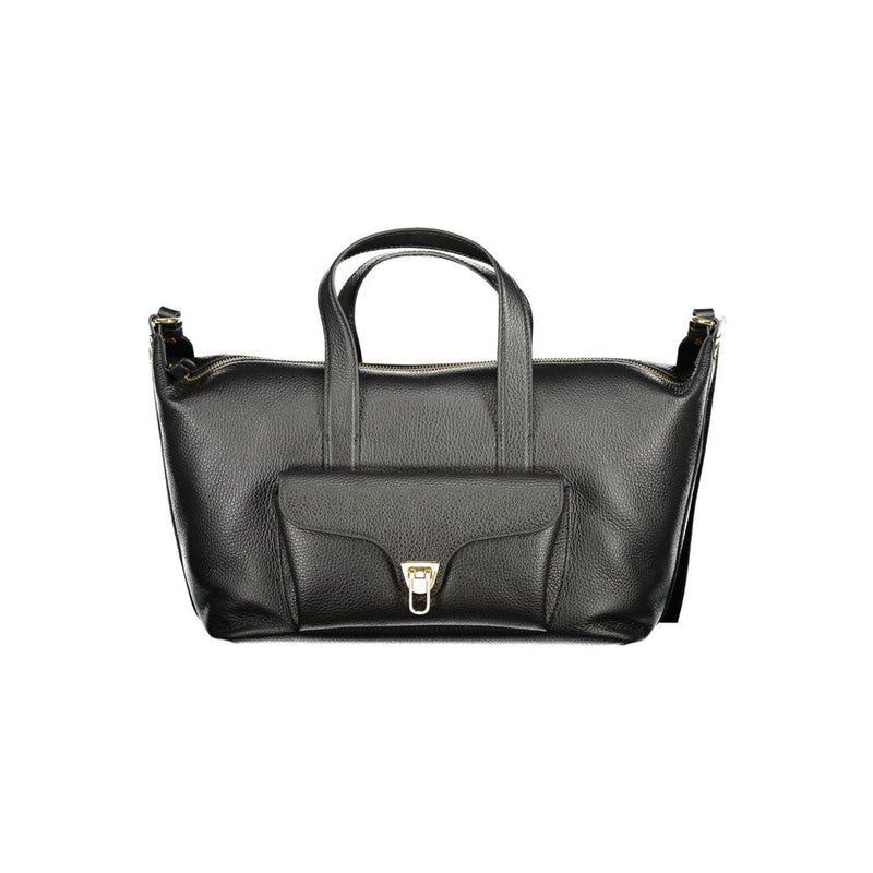 Sac à main en cuir noir Coccinelle
