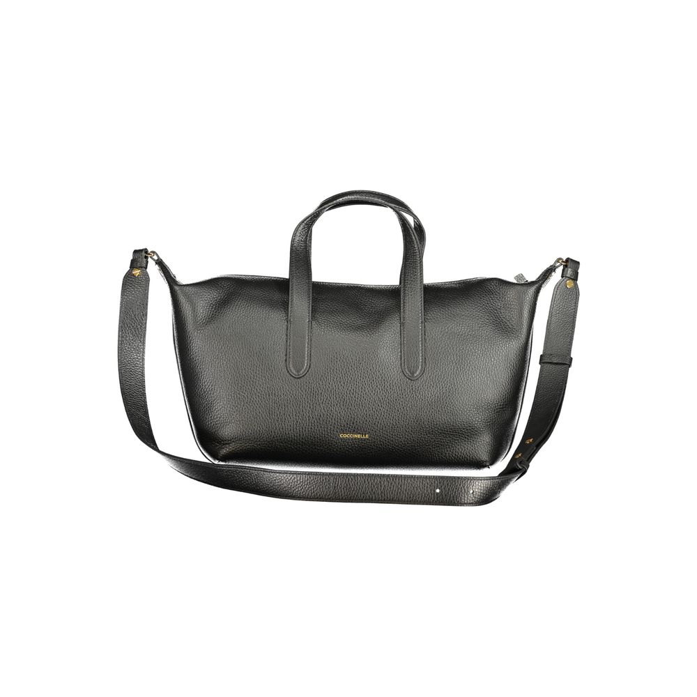 Sac à main en cuir noir Coccinelle