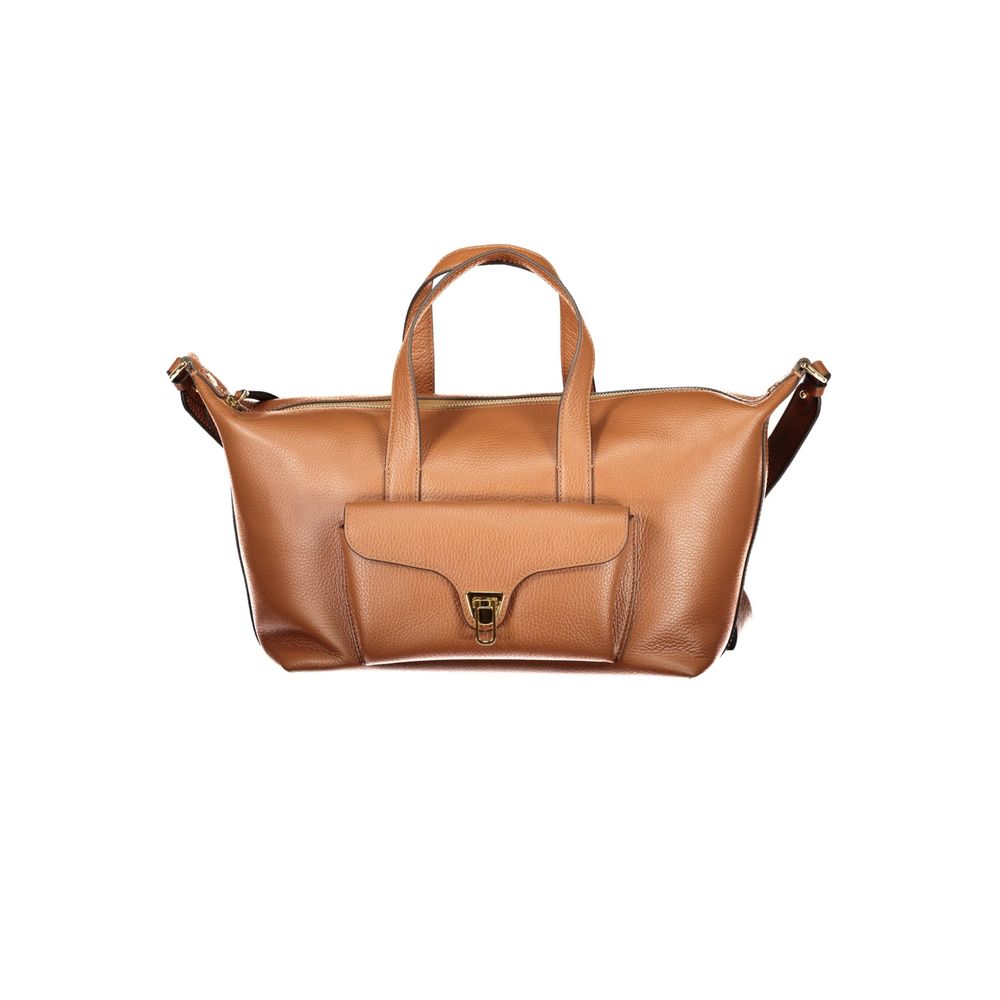 Sac à main en cuir marron Coccinelle