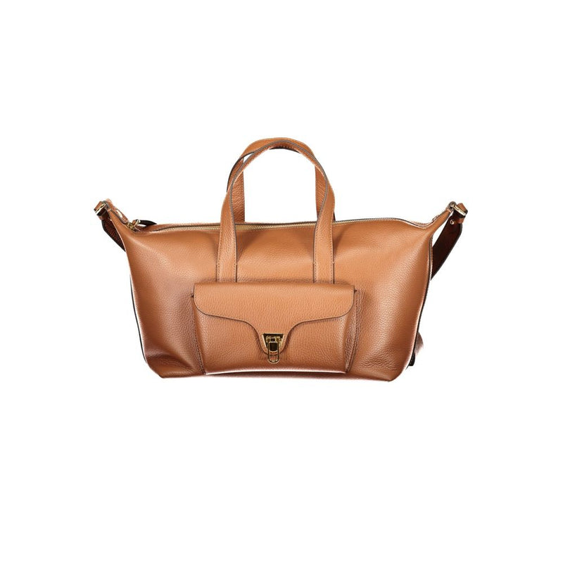 Sac à main en cuir marron Coccinelle
