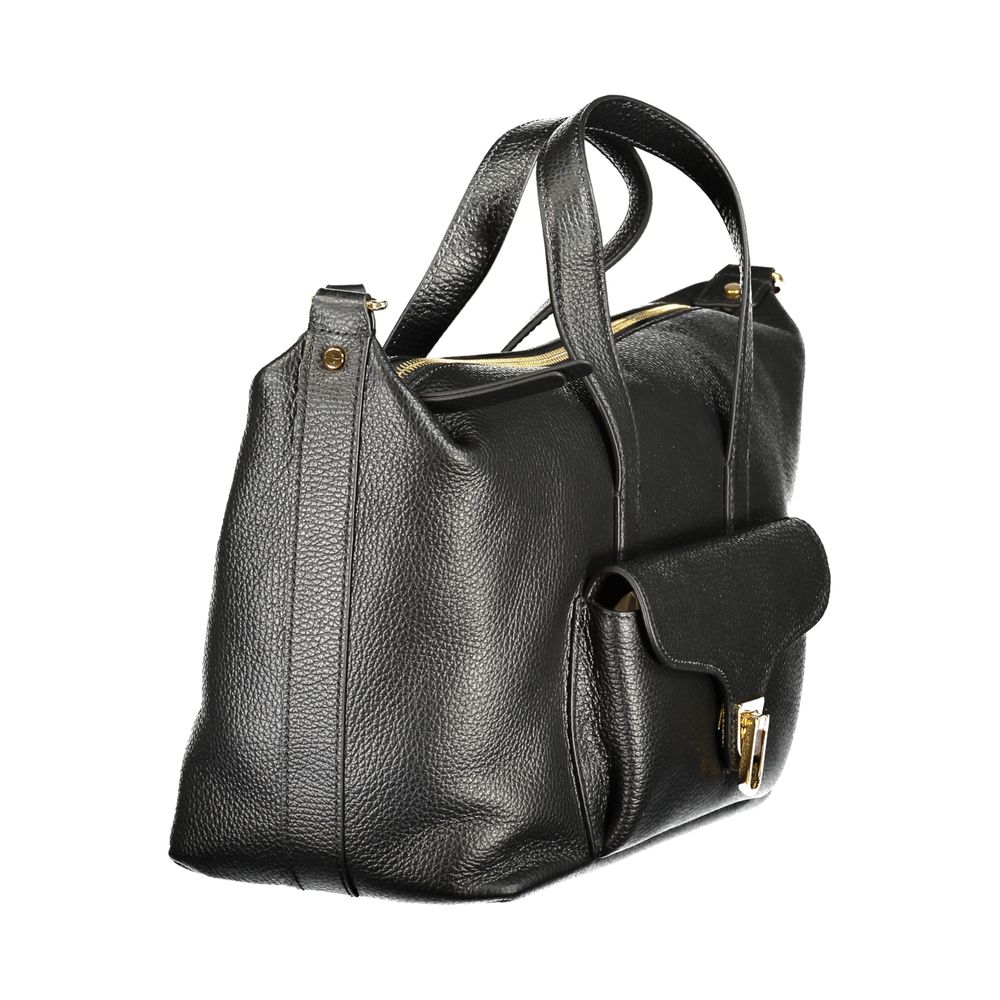 Sac à main en cuir noir Coccinelle
