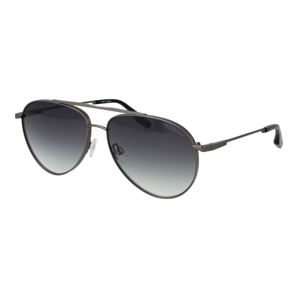 Lunettes de soleil Trussardi en acier inoxydable gris