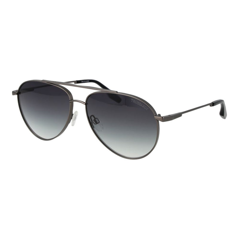 Lunettes de soleil Trussardi en acier inoxydable gris