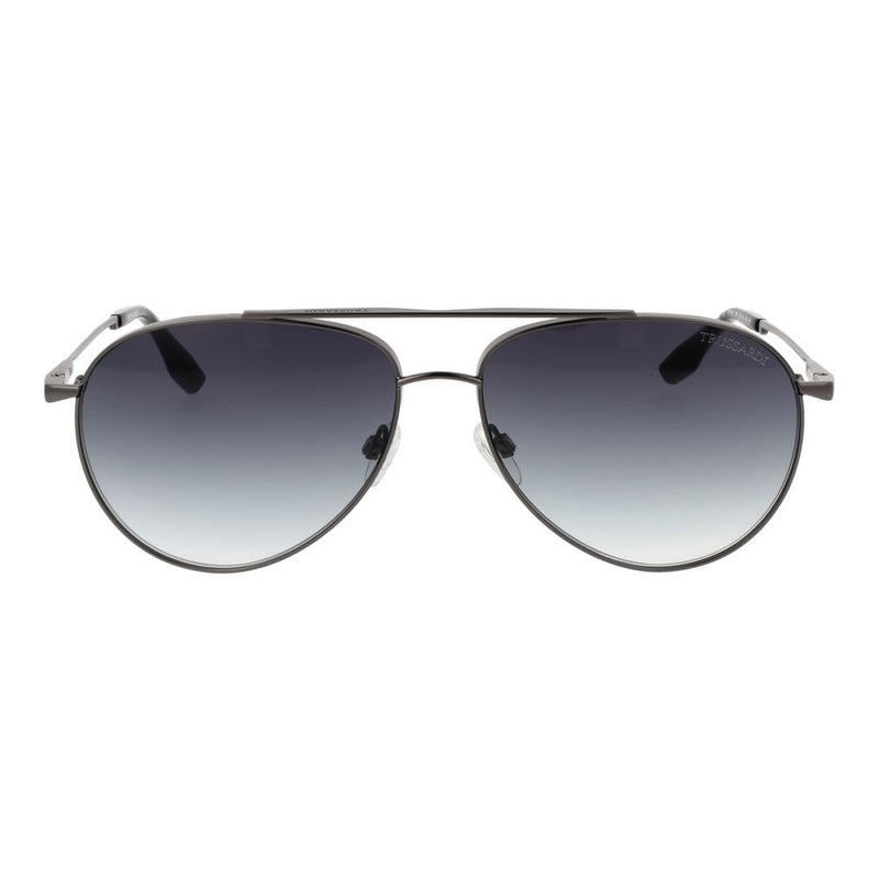 Lunettes de soleil Trussardi en acier inoxydable gris