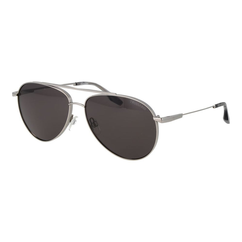 Lunettes de soleil Trussardi en acier inoxydable argenté