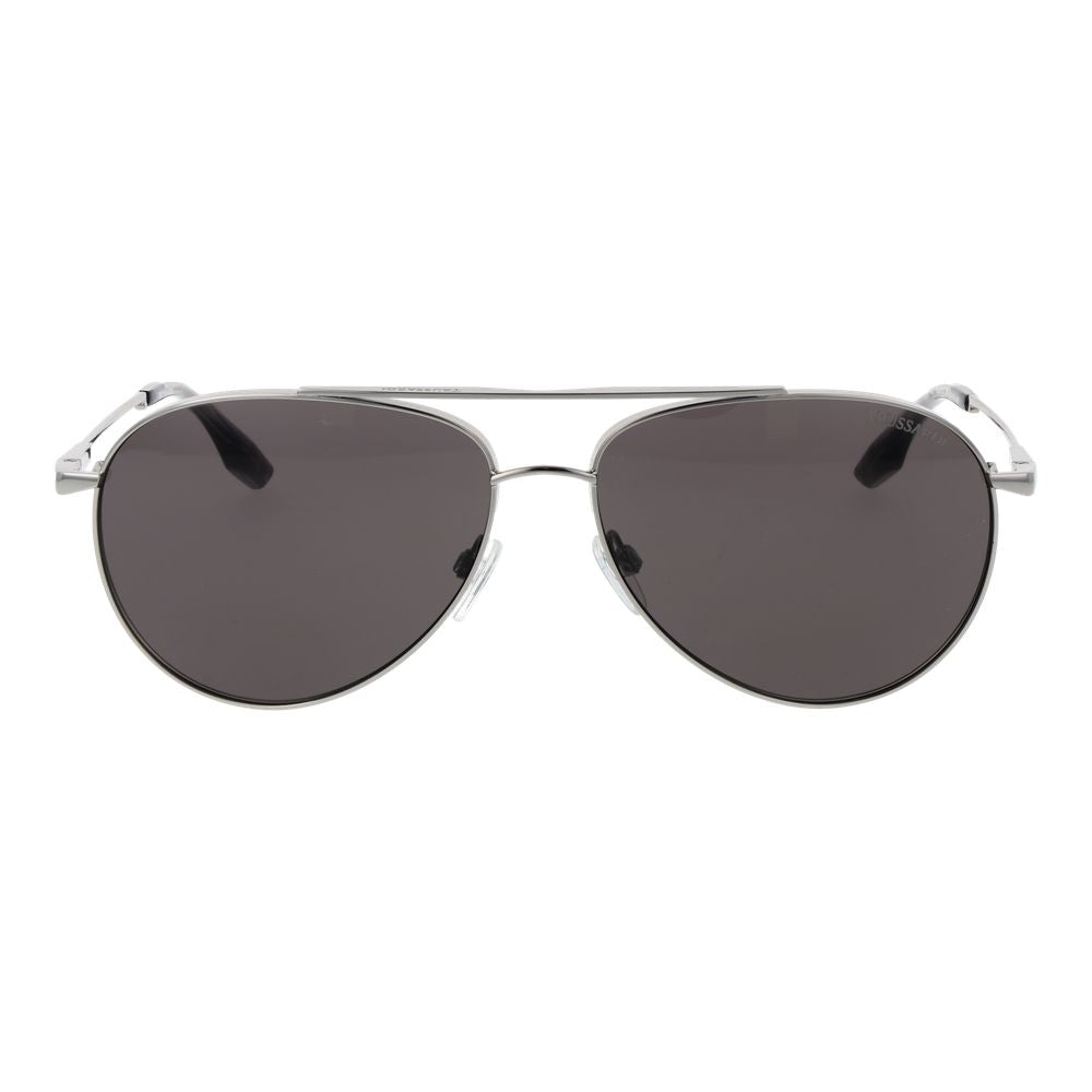 Lunettes de soleil Trussardi en acier inoxydable argenté
