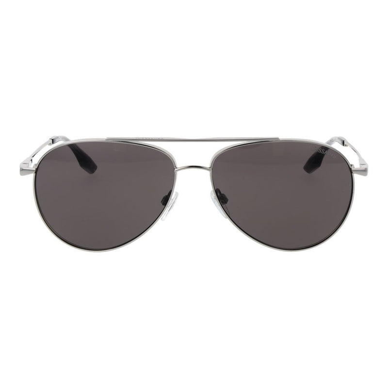 Lunettes de soleil Trussardi en acier inoxydable argenté