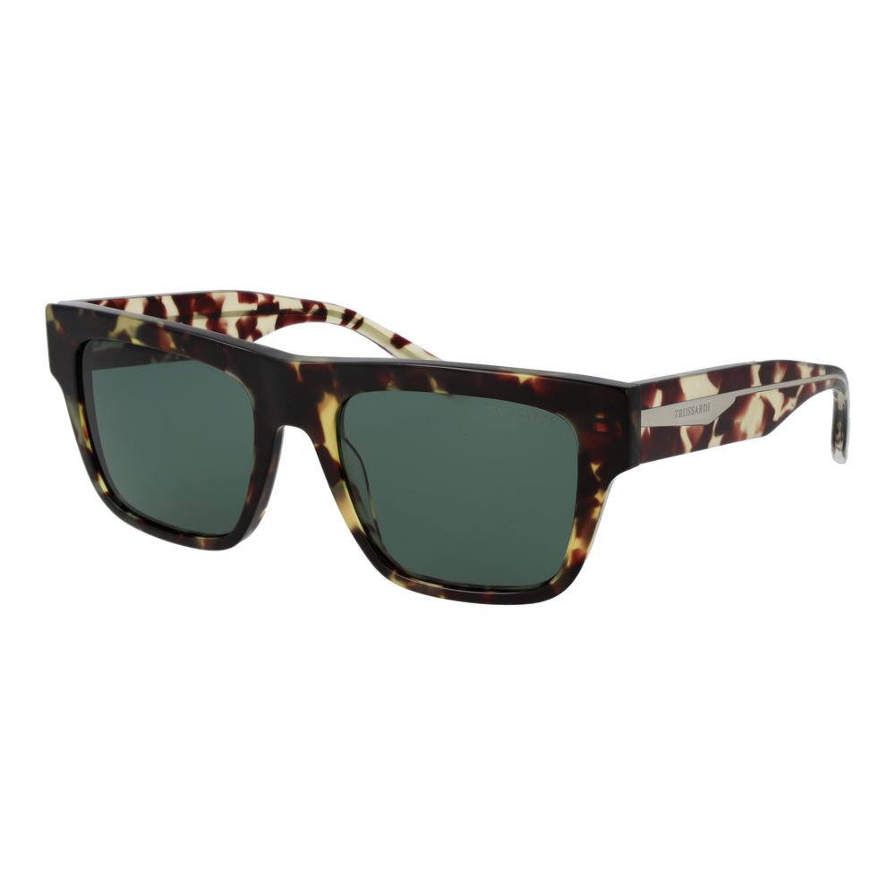 Lunettes de soleil Trussardi en acétate marron