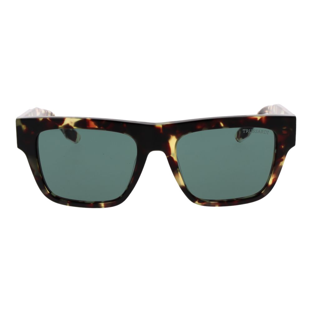 Lunettes de soleil Trussardi en acétate marron