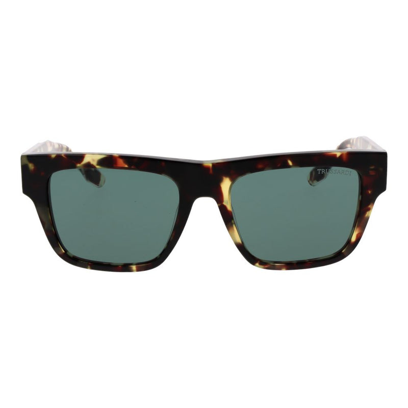 Lunettes de soleil Trussardi en acétate marron
