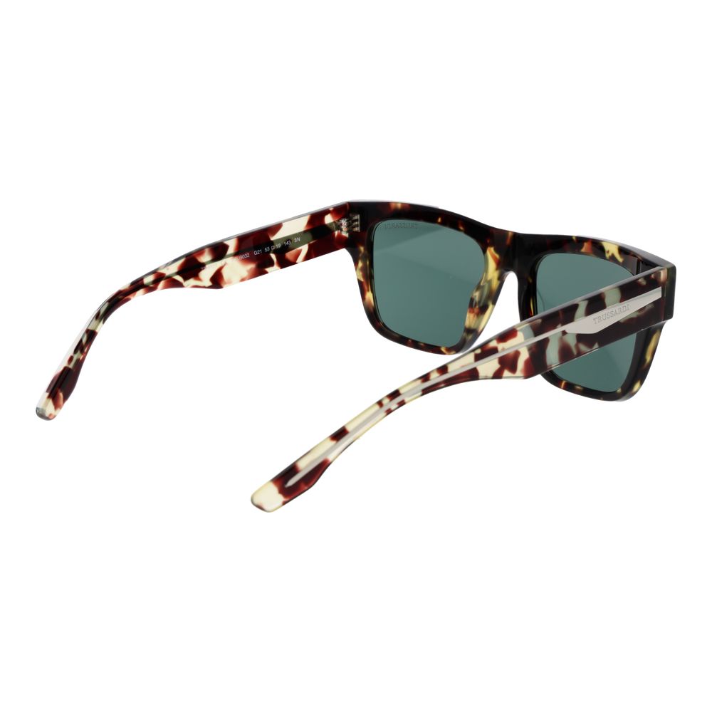 Lunettes de soleil Trussardi en acétate marron