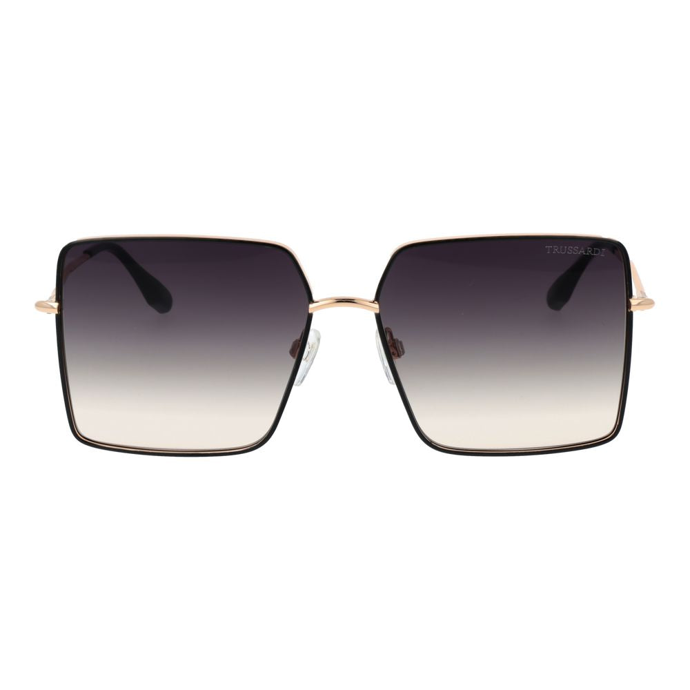 Lunettes de soleil Trussardi en acier inoxydable noir