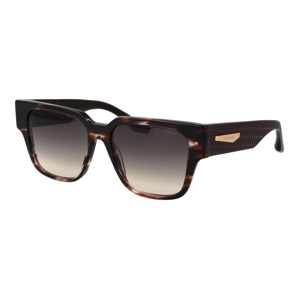 Lunettes de soleil Trussardi en acétate marron