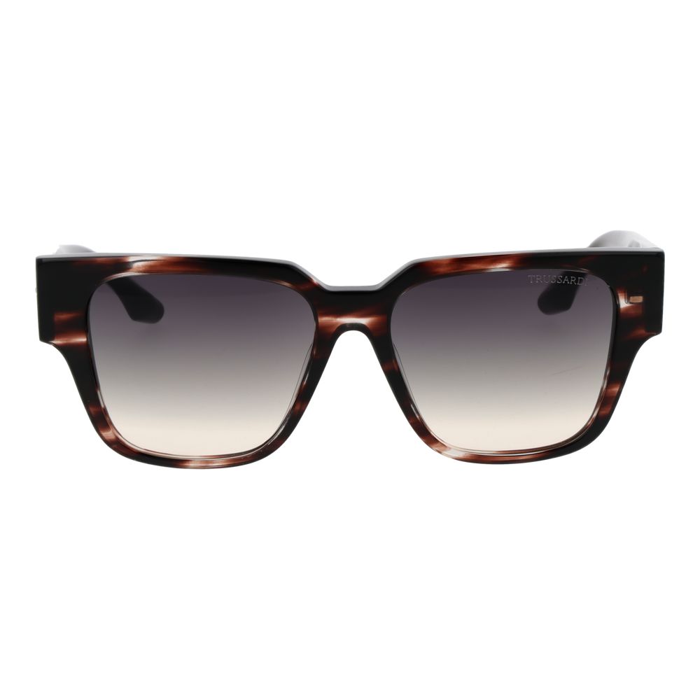 Lunettes de soleil Trussardi en acétate marron