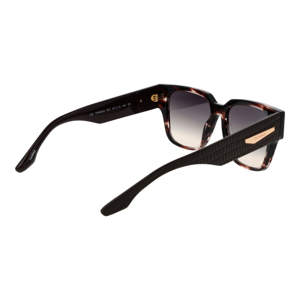 Lunettes de soleil Trussardi en acétate marron