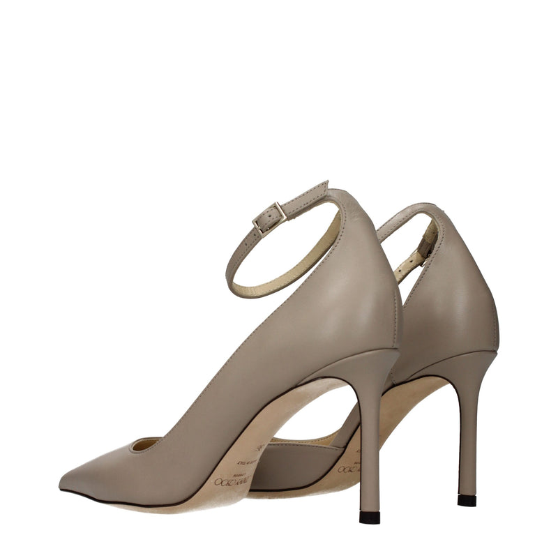 Escarpins à talons hauts en cuir gris de Jimmy Choo