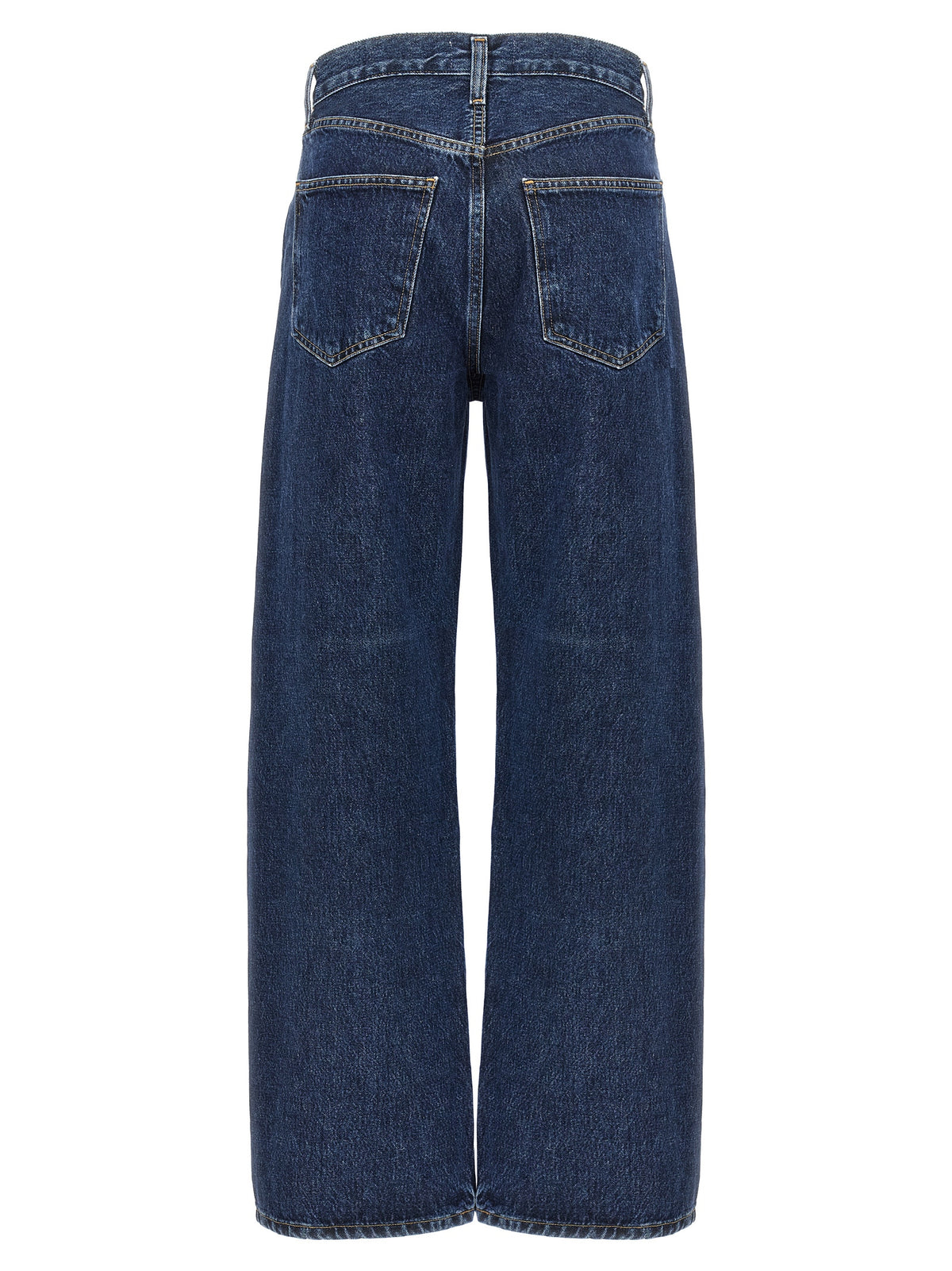 Jean en coton bleu doré