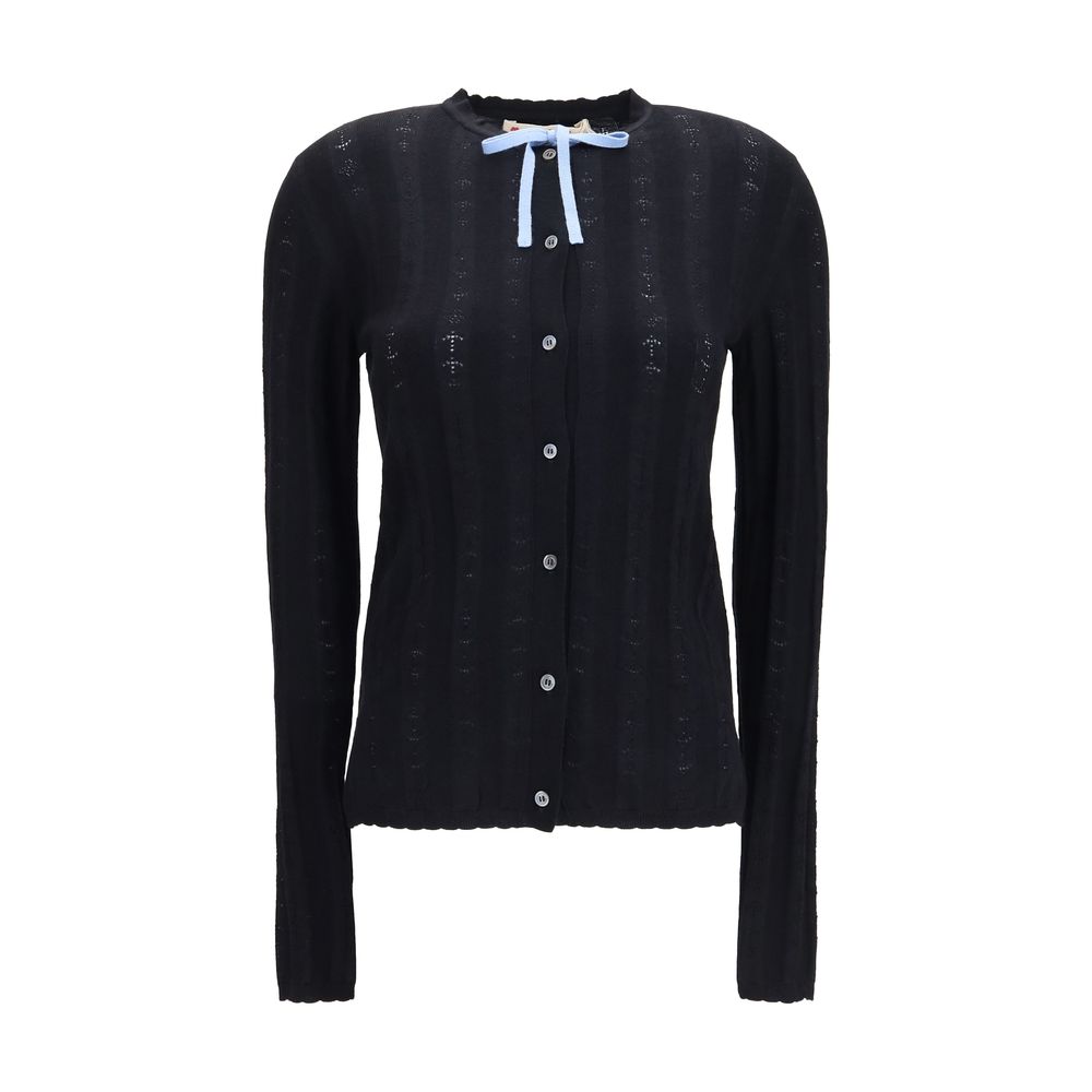 Cardigan Oves Aries en laine noire Marni