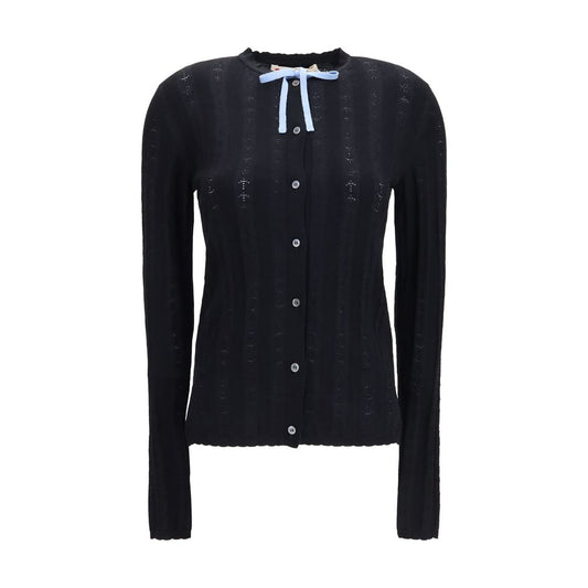 Cardigan Oves Aries en laine noire Marni