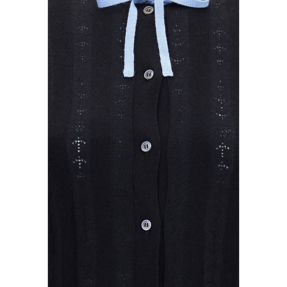 Cardigan Oves Aries en laine noire Marni