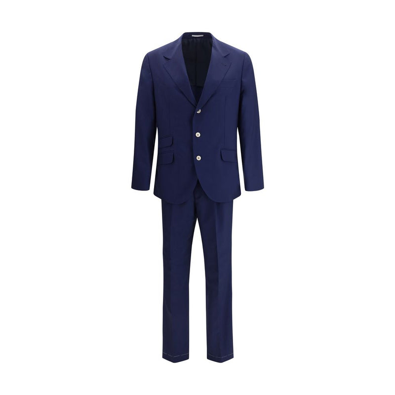 Costume deux-pièces en laine bleu Brunello Cucinelli Oves Aries