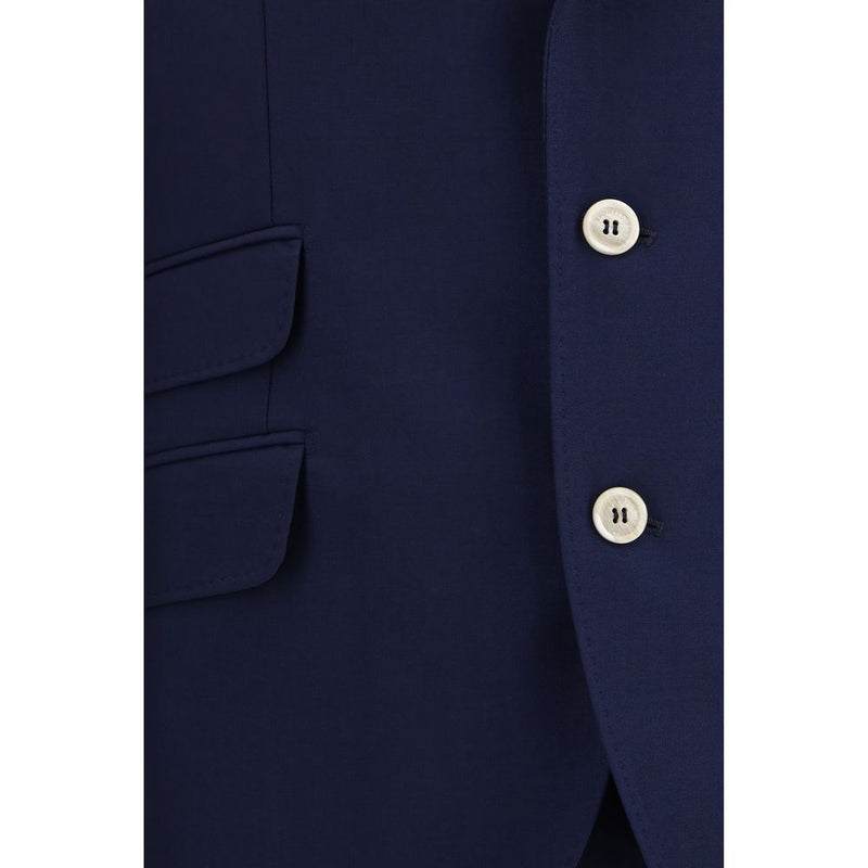 Costume deux-pièces en laine bleu Brunello Cucinelli Oves Aries