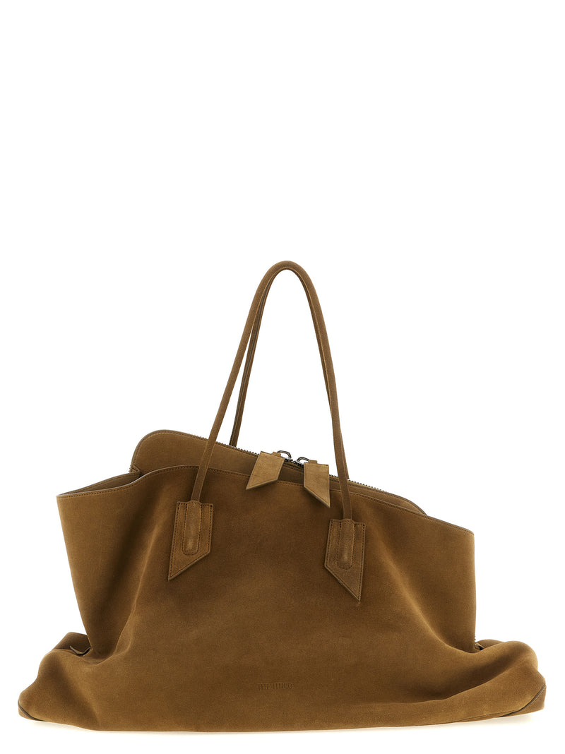Sac à bandoulière The Attico en cuir de veau marron