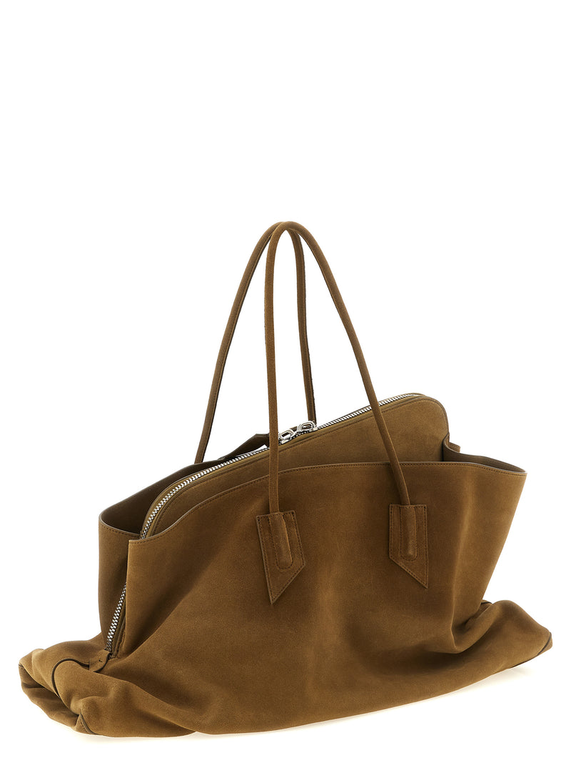 Sac à bandoulière The Attico en cuir de veau marron