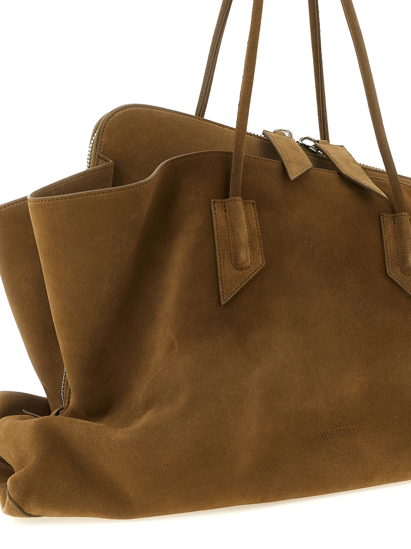 Sac à bandoulière The Attico en cuir de veau marron