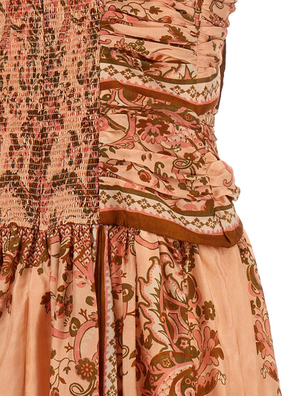 Zimmermann Multicolor Silk Midi Dress