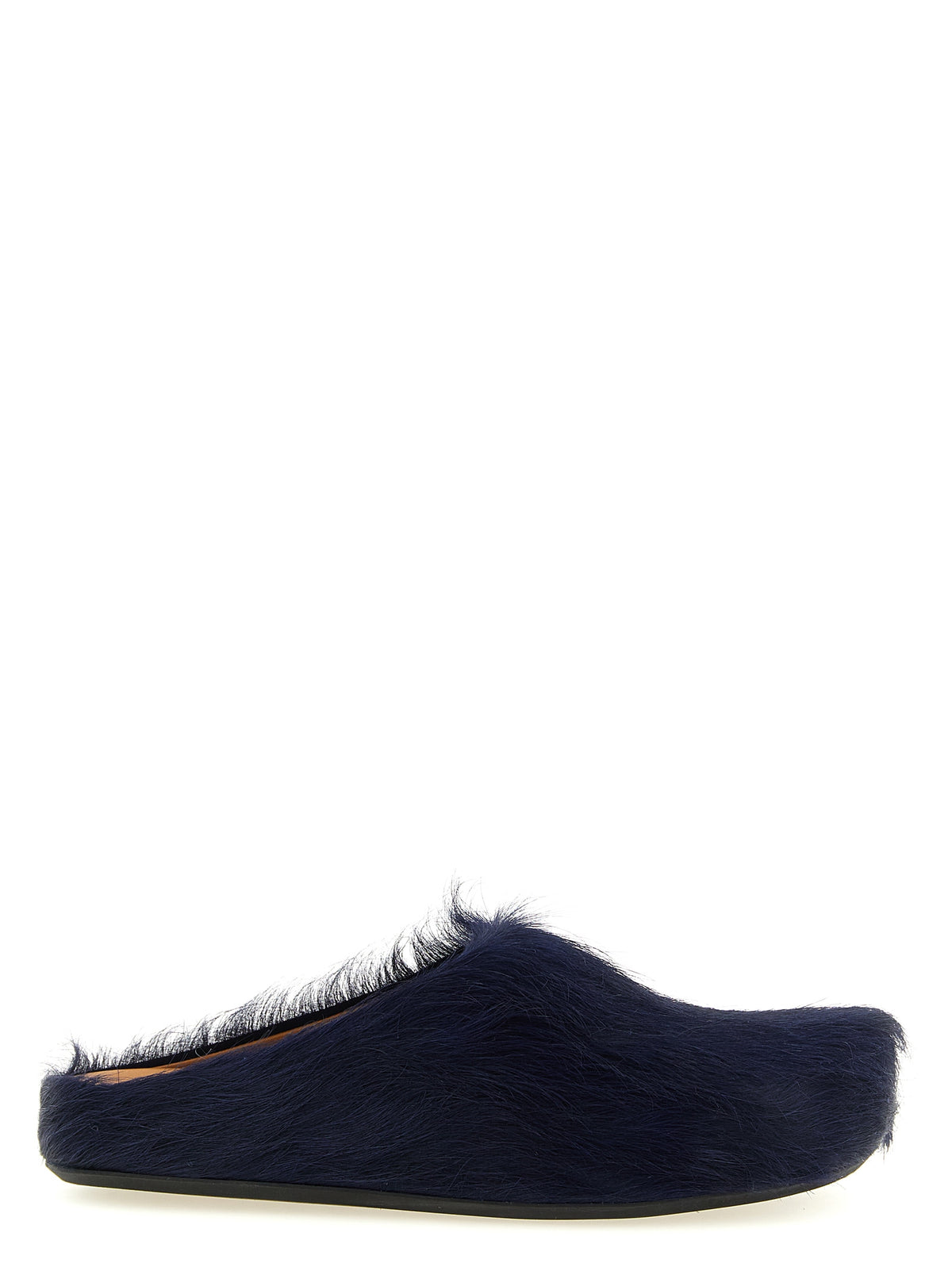 Mules Marni en cuir de veau bleu