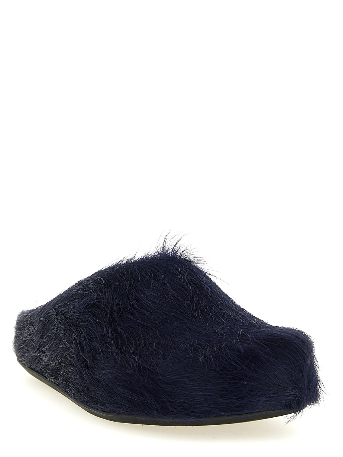 Mules Marni en cuir de veau bleu