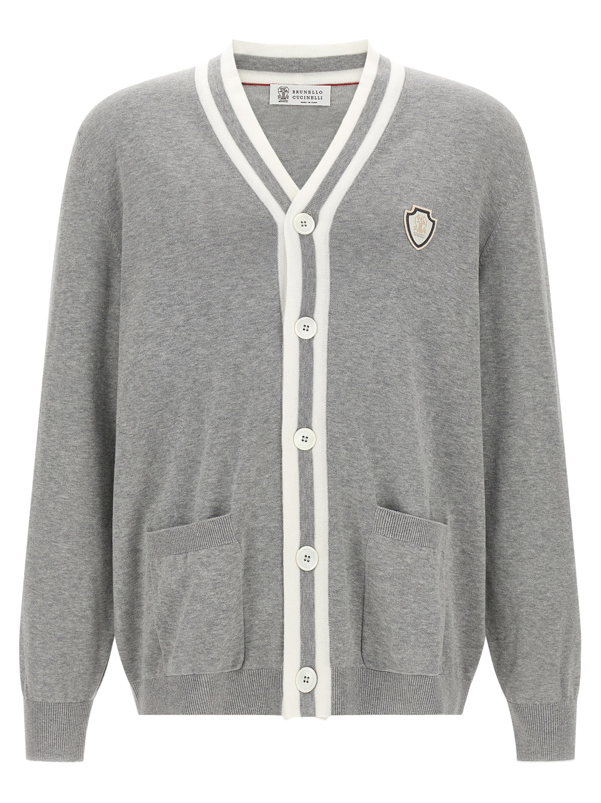 Brunello Cucinelli Cardigan en coton gris