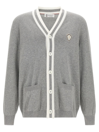 Brunello Cucinelli Gray Cotton Cardigan
