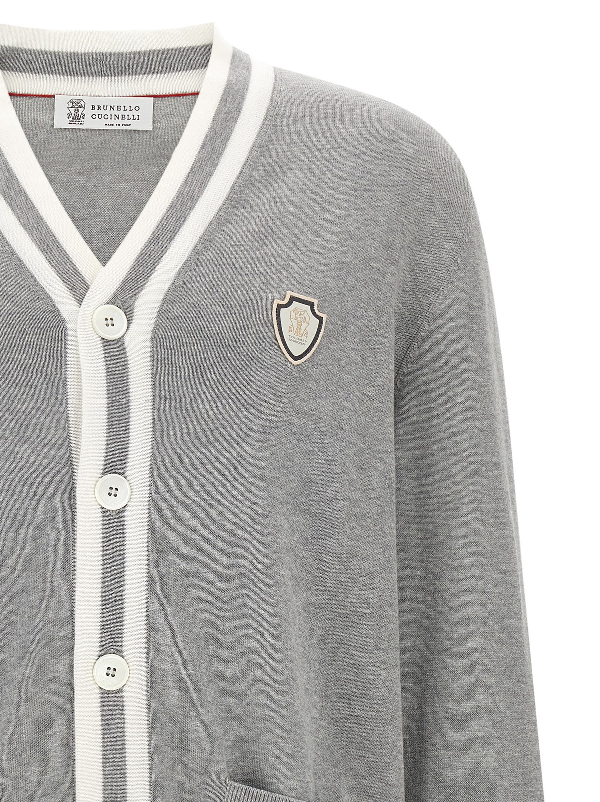 Brunello Cucinelli Cardigan en coton gris