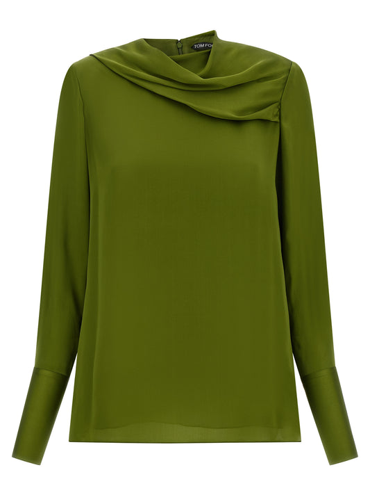 Blouse en soie bicolore Tom Ford