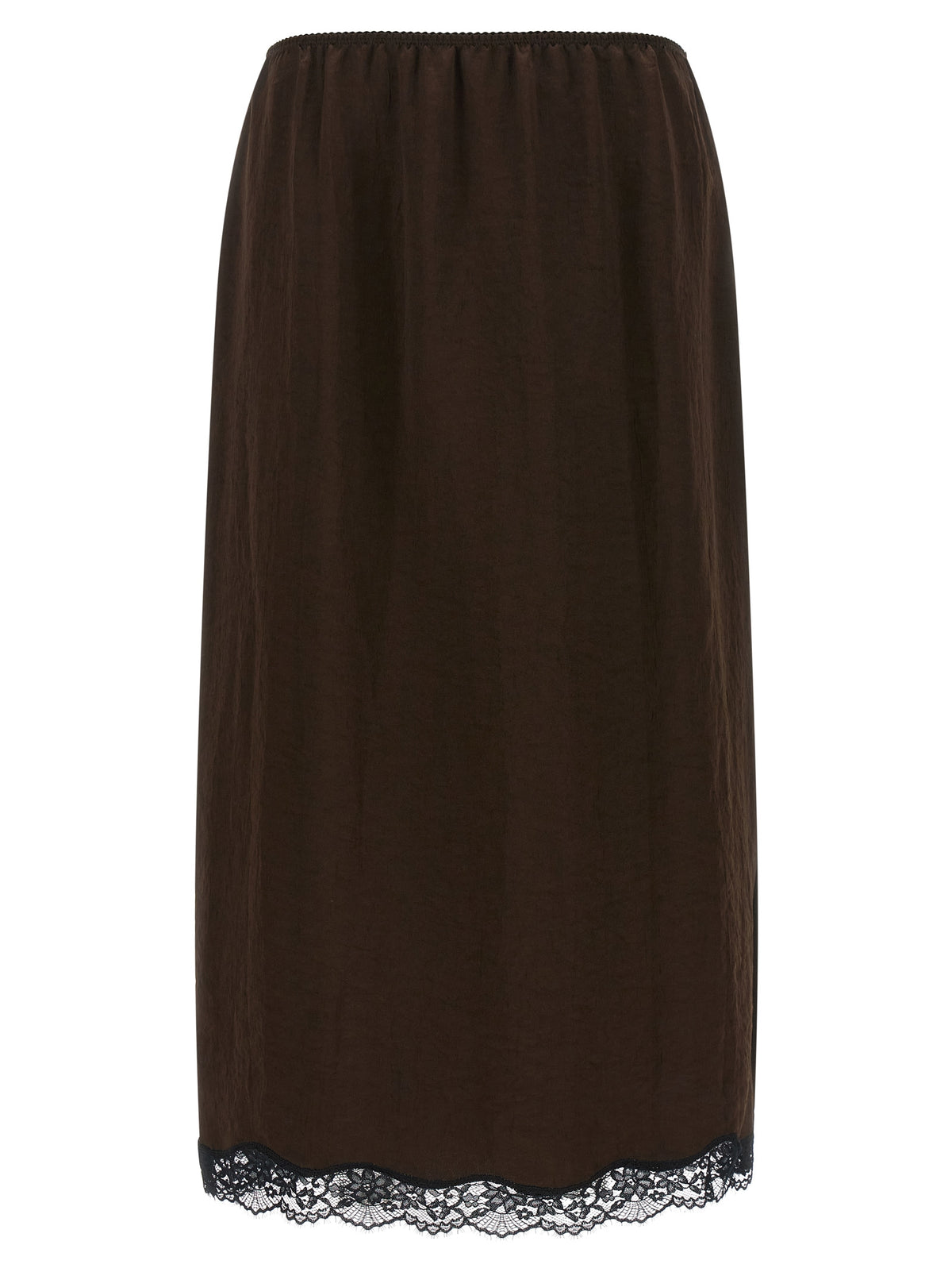 Jupe midi en marabout marron Twinset