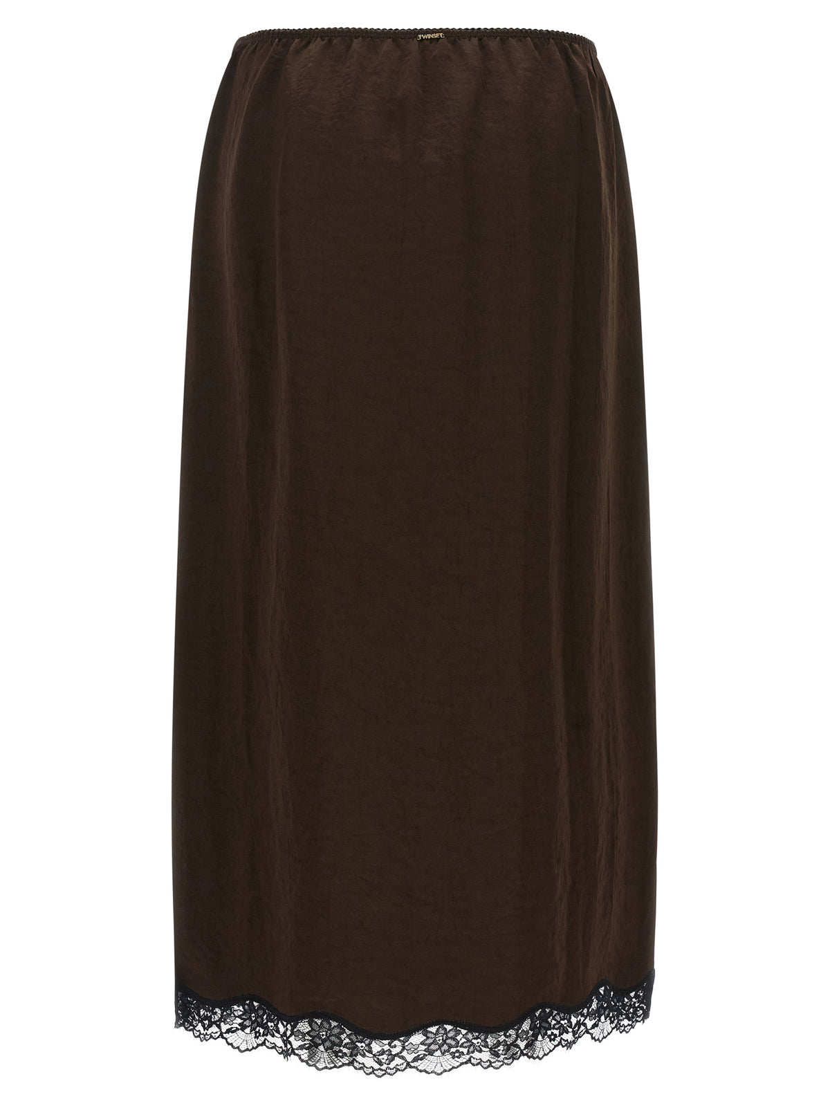 Jupe midi en marabout marron Twinset