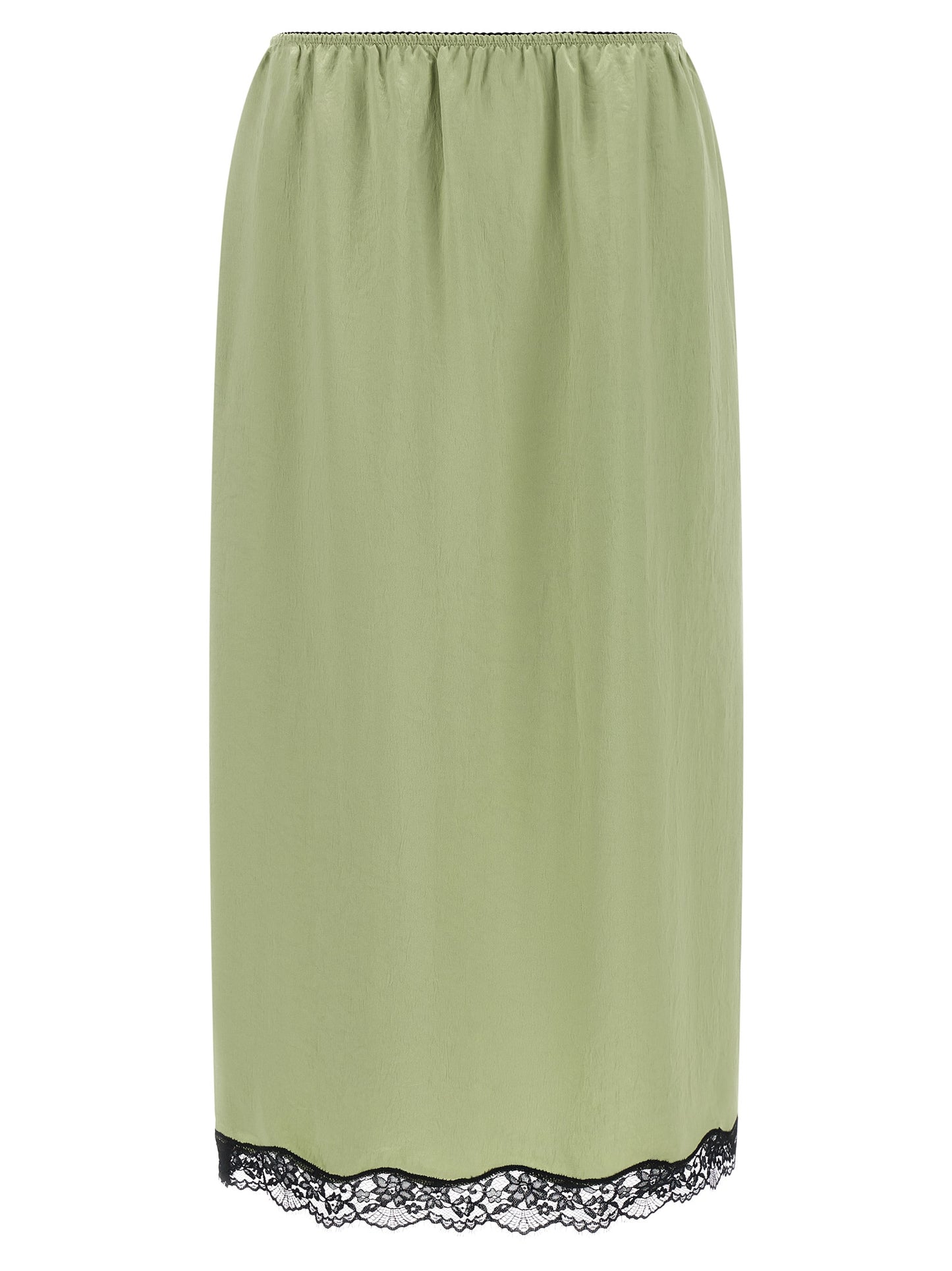 Twinset Bicolor Marabou Midi Skirt