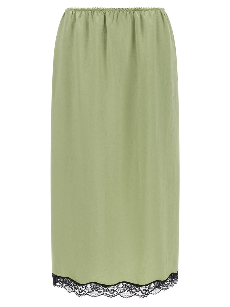 Twinset Bicolor Marabou Midi Skirt