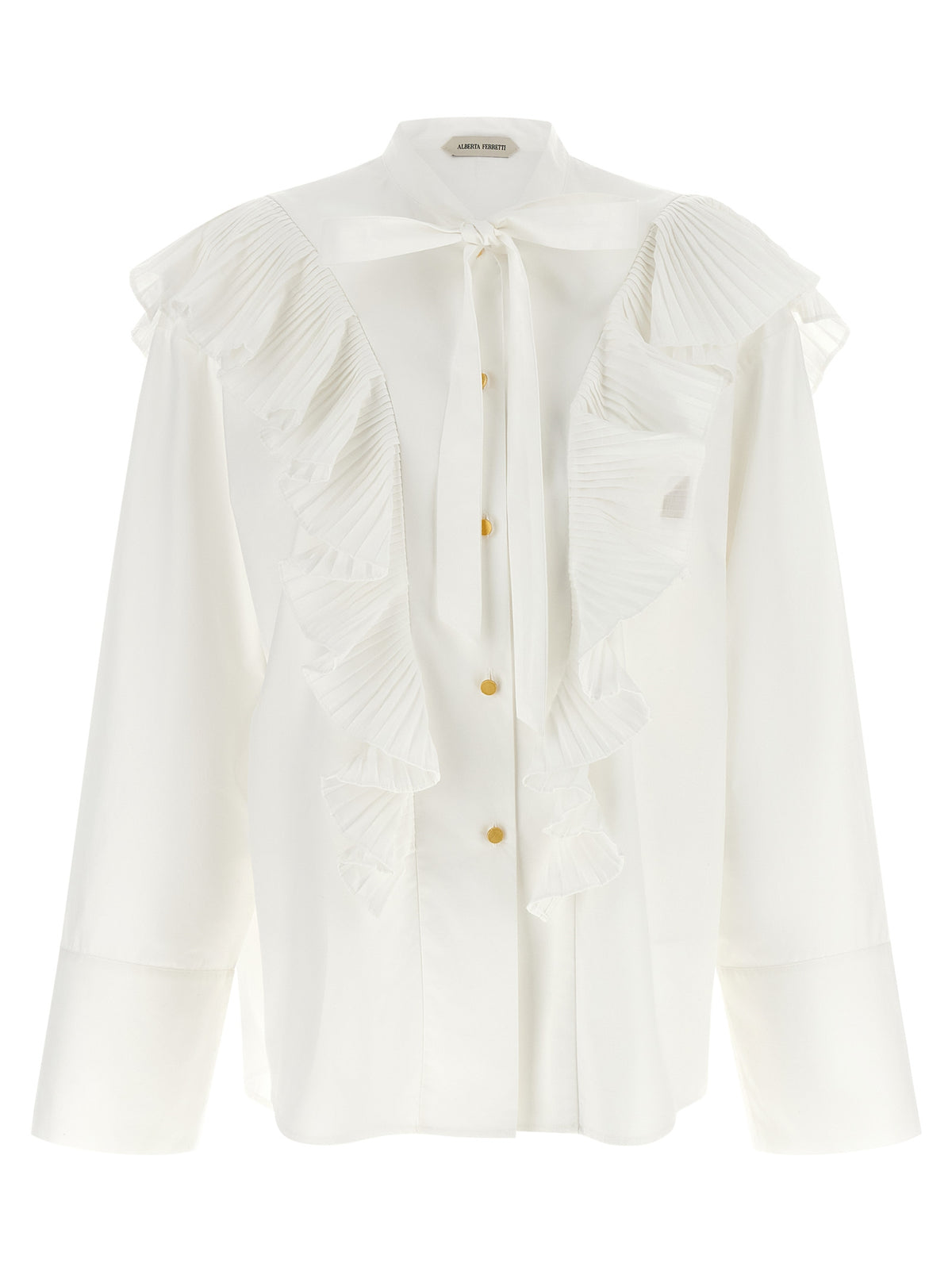 Chemisier en coton blanc Alberta Ferretti