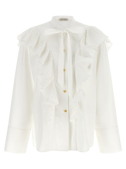Alberta Ferretti White Cotton Blouse