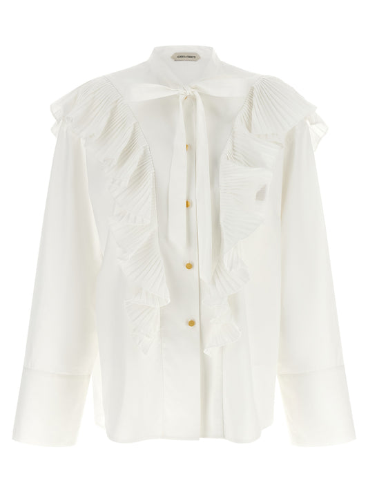 Chemisier en coton blanc Alberta Ferretti
