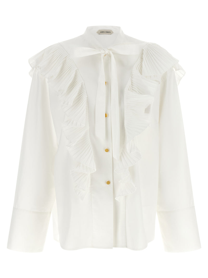 Chemisier en coton blanc Alberta Ferretti
