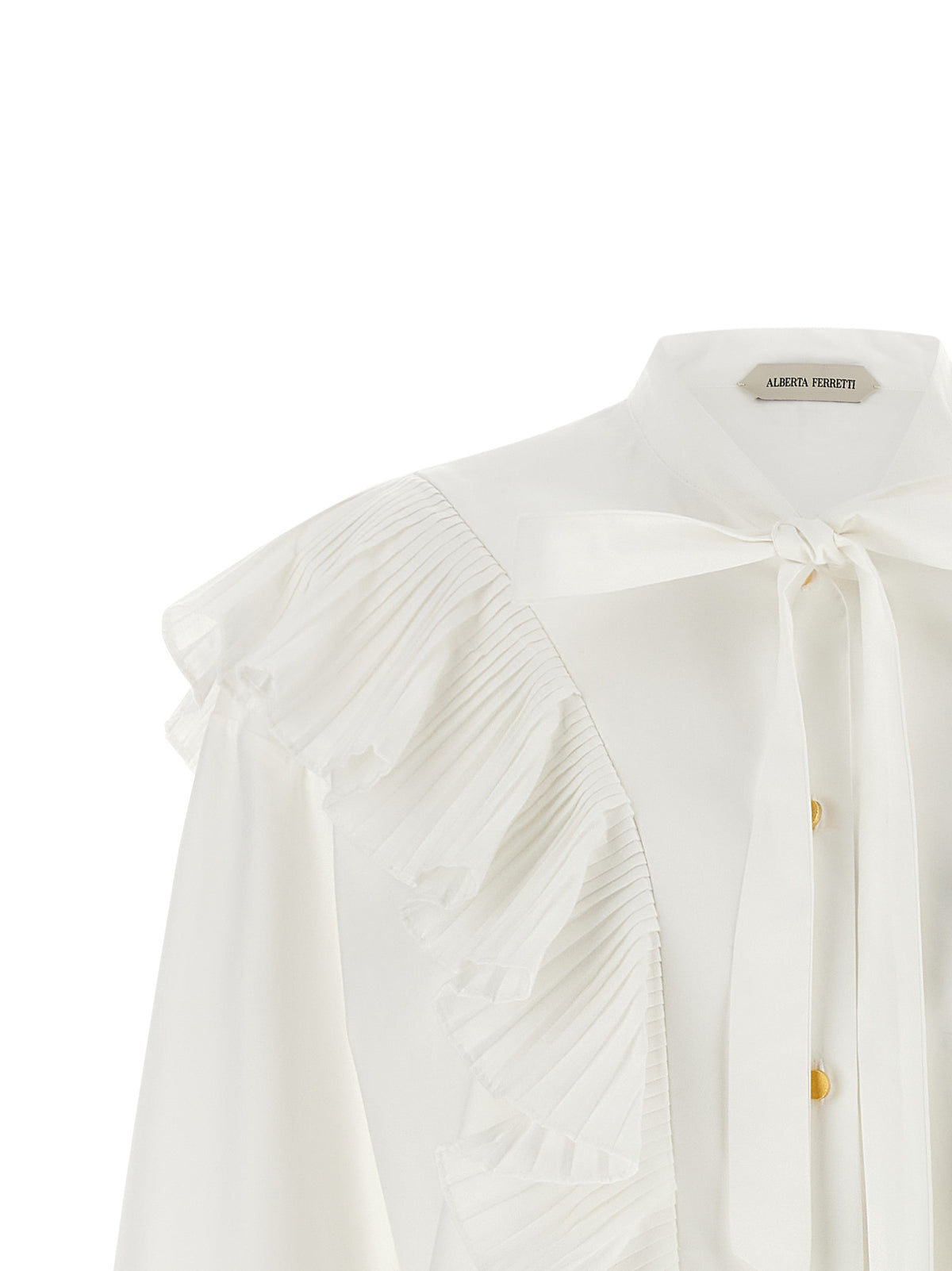Chemisier en coton blanc Alberta Ferretti