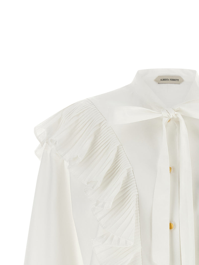 Chemisier en coton blanc Alberta Ferretti