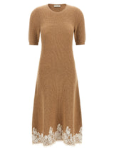Robe longue Alberta Ferretti en cachemire marron