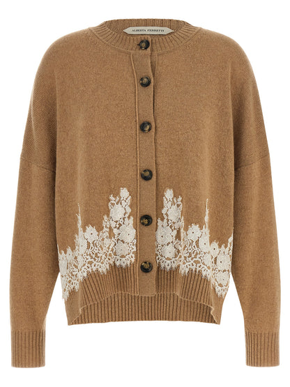 Alberta Ferretti Brown Cashmere Cardigan