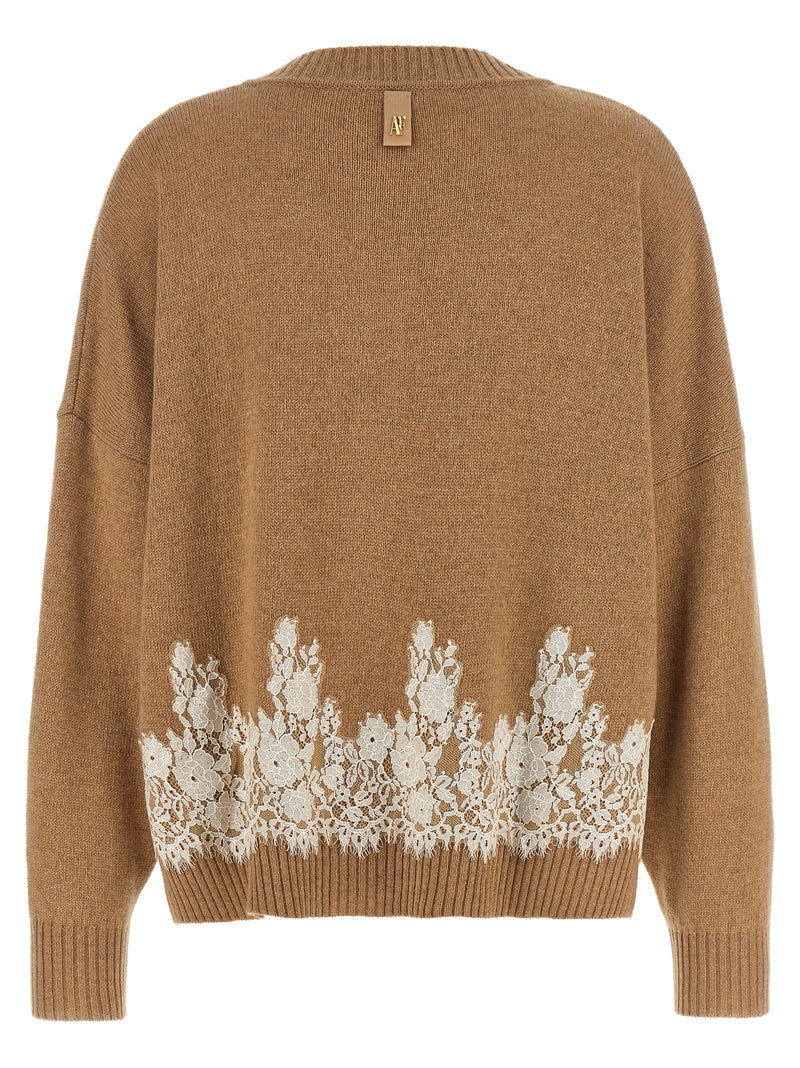 Alberta Ferretti Brown Cashmere Cardigan