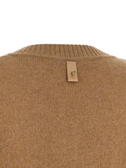 Alberta Ferretti Brown Cashmere Cardigan